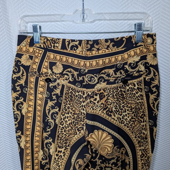 ViColo Italian 2 piece suit Baroque Leopard Print Blazer and Pants Size Small - Picture 13 of 14